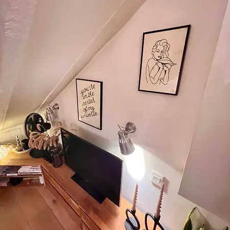 Typical Parisian Studio Under The Roofs Of *